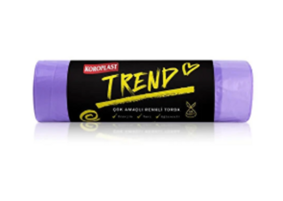KOROPLAST TREND BÜZGÜLÜ RENKLİ ÇÖP TORBASI-ORTA